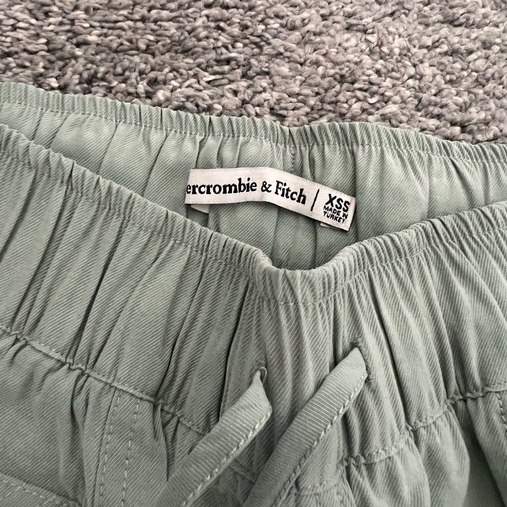 Abercrombie & Fitch Sage Green Drawstring Shorts